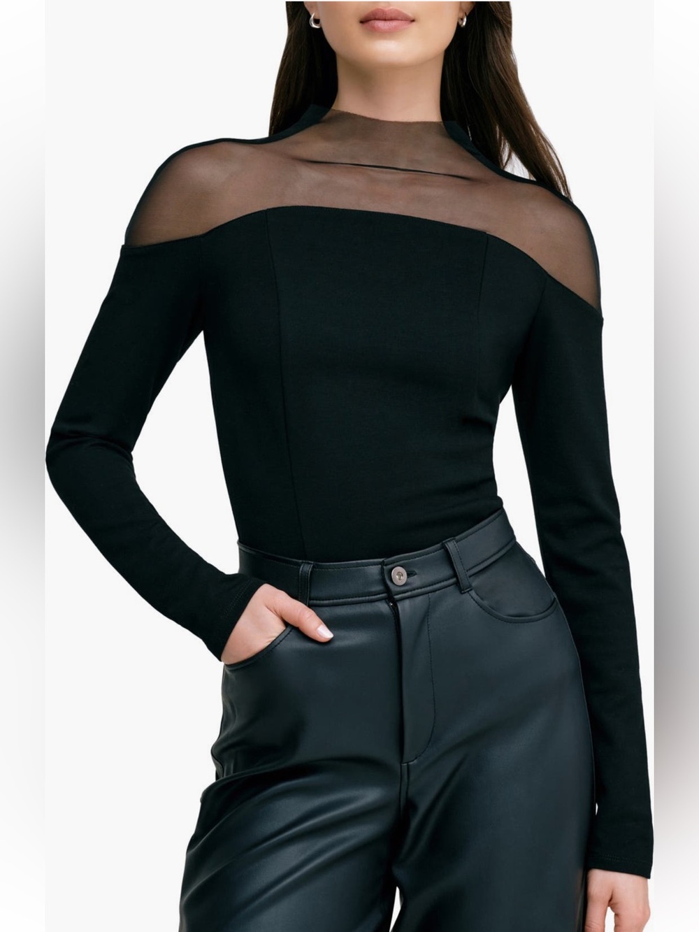 Marcella Joanna Funnel Neck Top M
